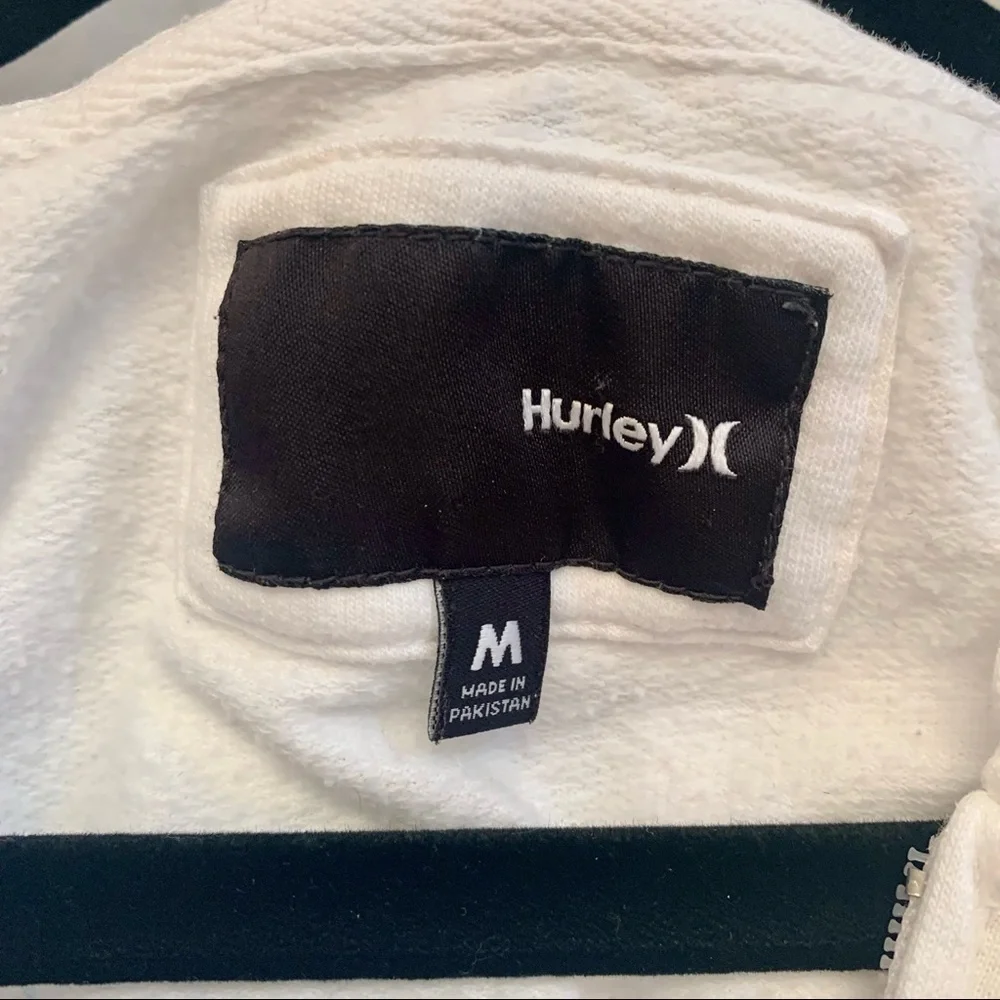 HURLEY White Hooded Zip Up Jacket